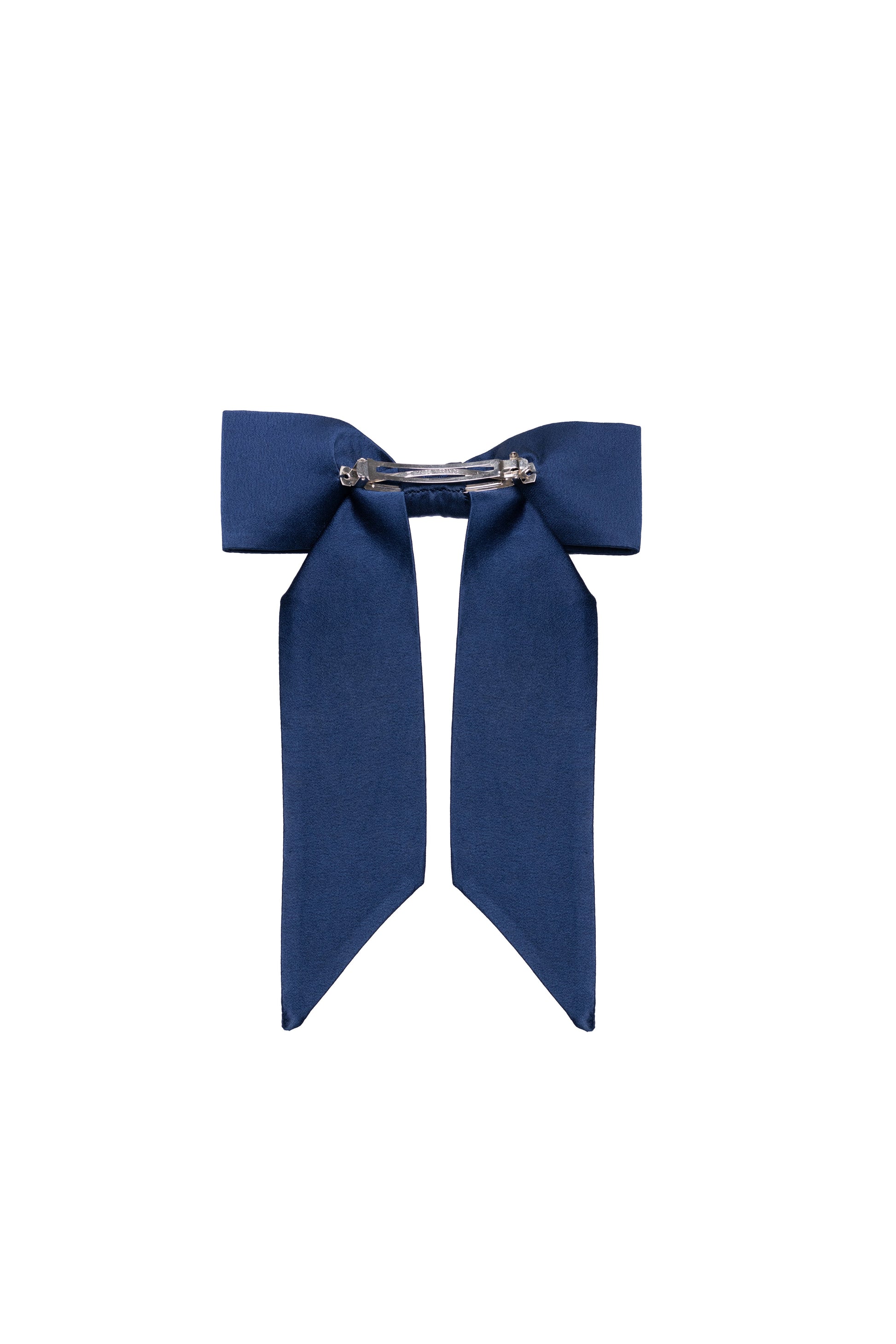 The Irish Twin - The Bowi Clip - Clip for hair - Sapphire blue viscose - silky fabric - Made in France - Made in Paris - Handmade in Paris - Designed in Paris - Handcrafted - Be my Guest - Made to love and to last - Unique piece made by hand - original and special for Host Wear by The Irish Twin - created by Jill Bauwens