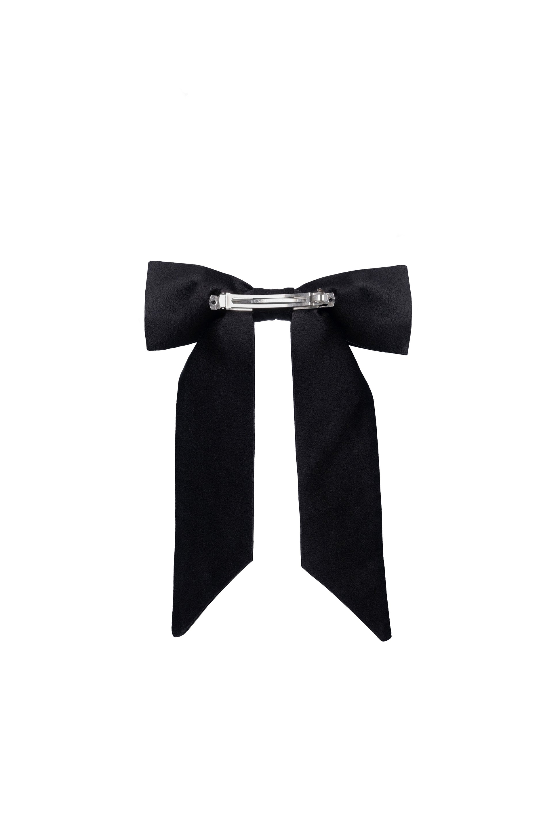 The Irish Twin - The Bowi Clip - Clip for hair - black viscose - silky fabric - Made in France - Made in Paris - Handmade in Paris - Designed in Paris - Handcrafted - Be my Guest - Made to love and to last - Unique piece made by hand - original and special for Host Wear by The Irish Twin - created by Jill Bauwens