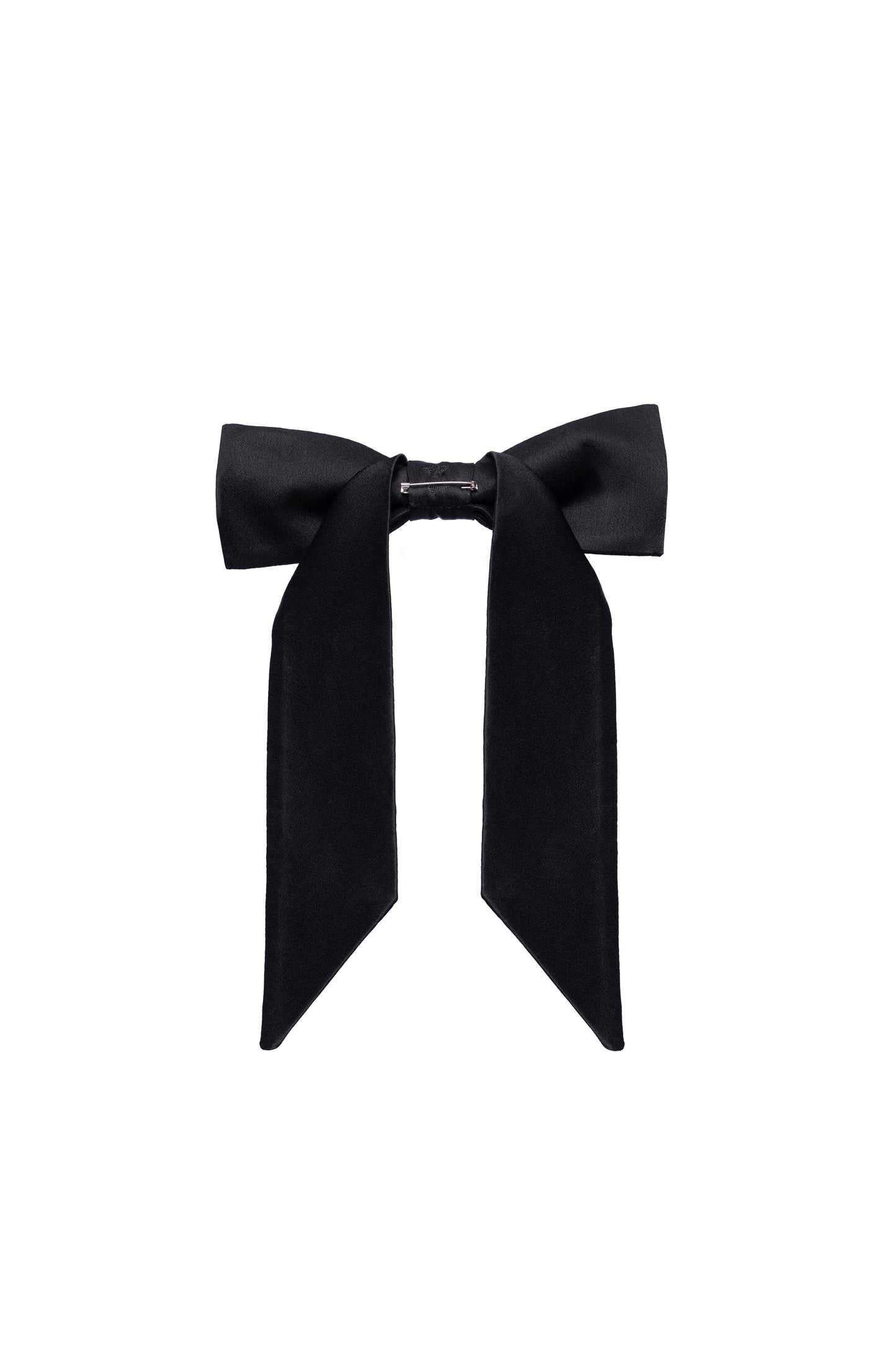 The Irish Twin - The Bowi Brooch - black viscose - silky fabric - Made in France - Made in Paris - Handmade in Paris - Designed in Paris - Handcrafted - Be my Guest - Made to love and to last - Unique piece made by hand - original and special for Host Wear by The Irish Twin - created by Jill Bauwens