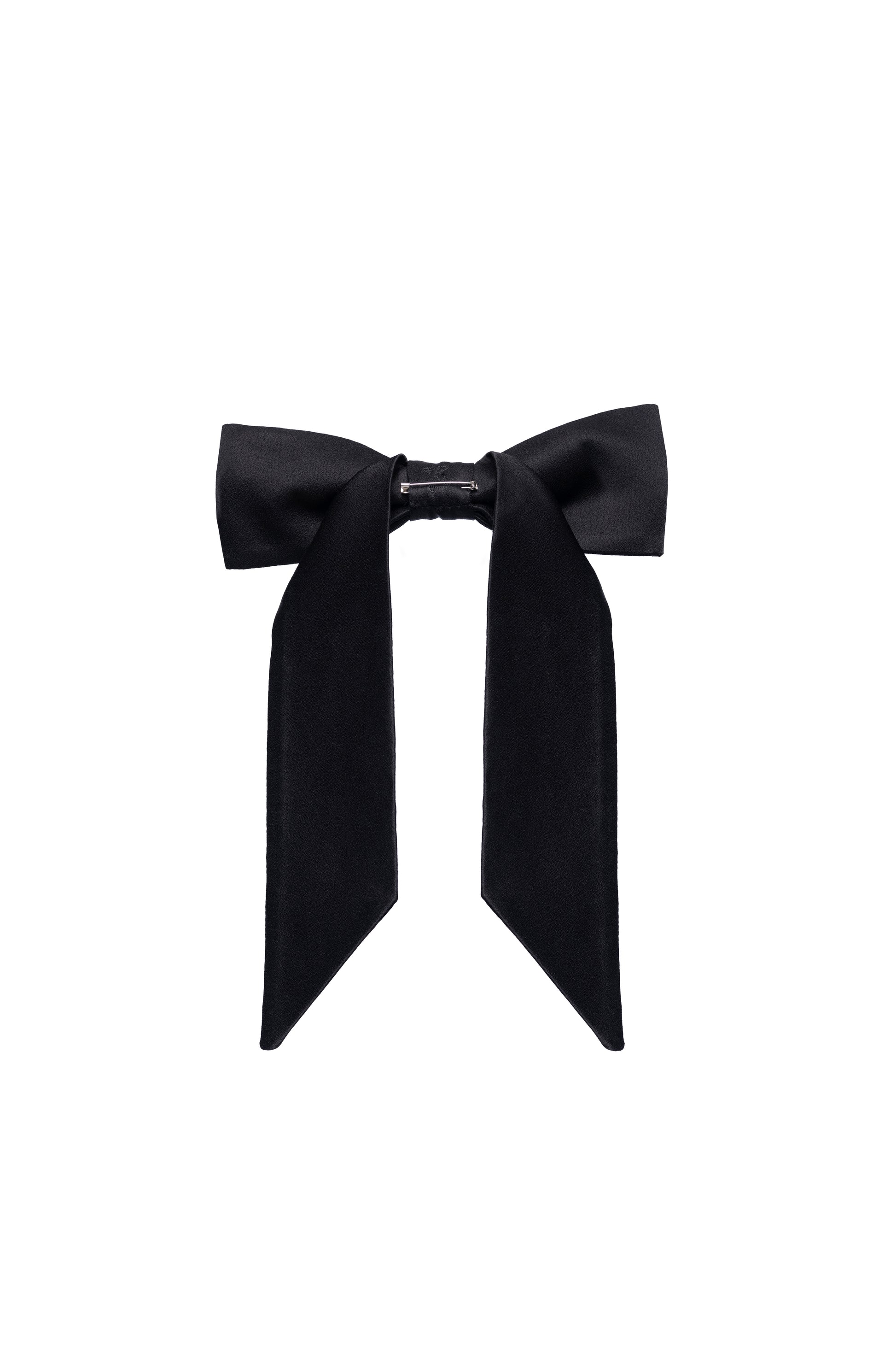 The Irish Twin - The Bowi Brooch - black viscose - silky fabric - Made in France - Made in Paris - Handmade in Paris - Designed in Paris - Handcrafted - Be my Guest - Made to love and to last - Unique piece made by hand - original and special for Host Wear by The Irish Twin - created by Jill Bauwens
