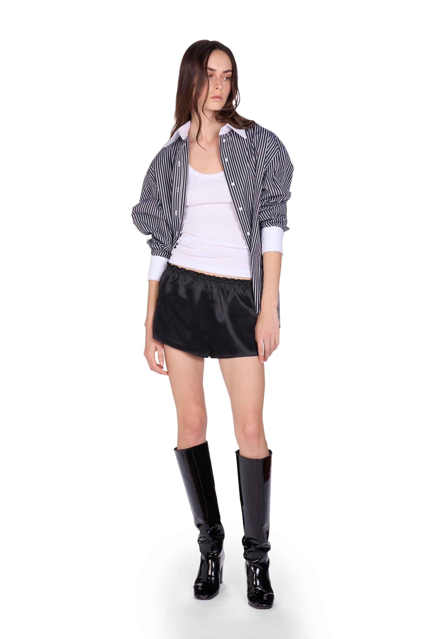The Ali Shorts - S8  Deep Black and Lace