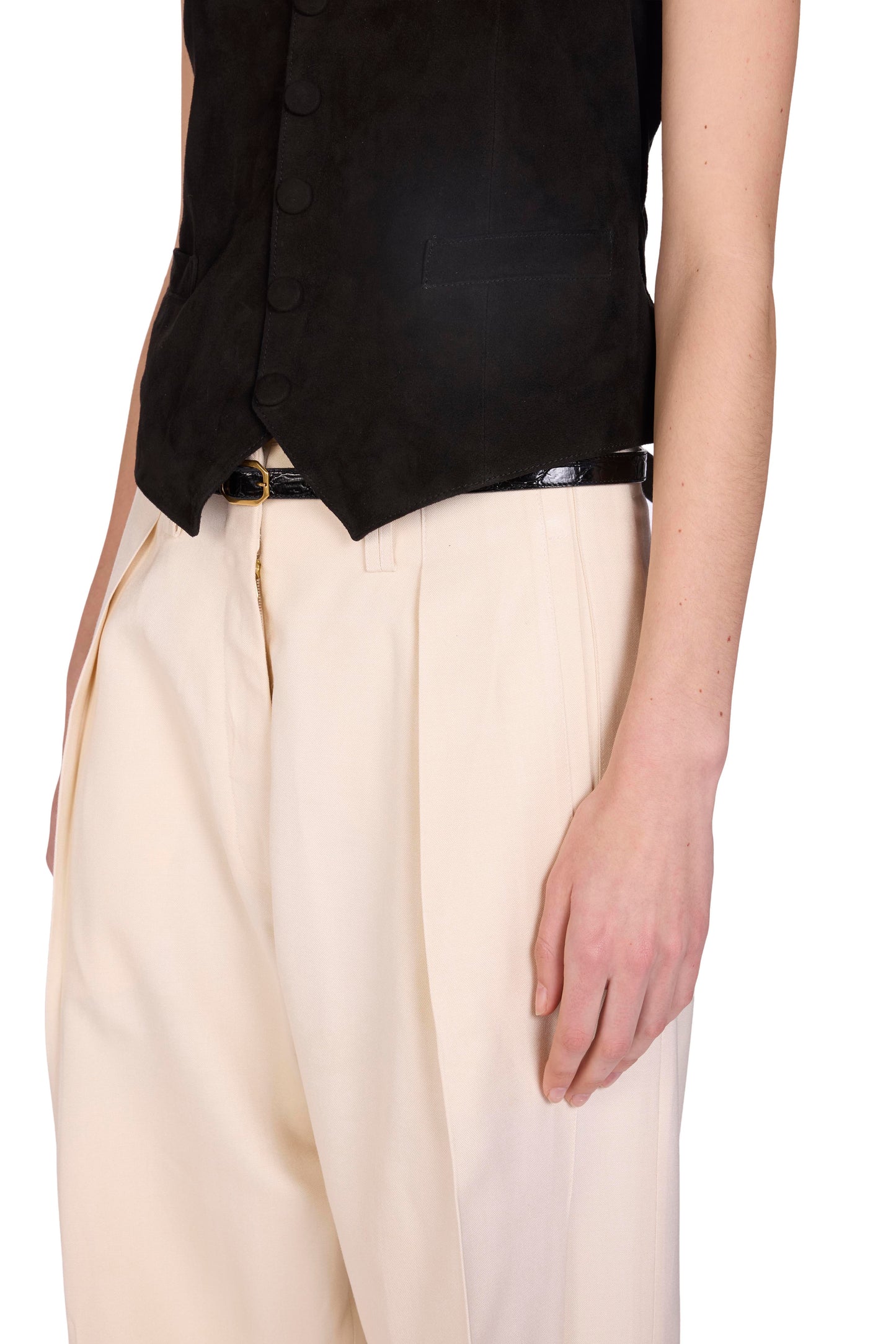 The Lenni Vest - S8 Black Suede