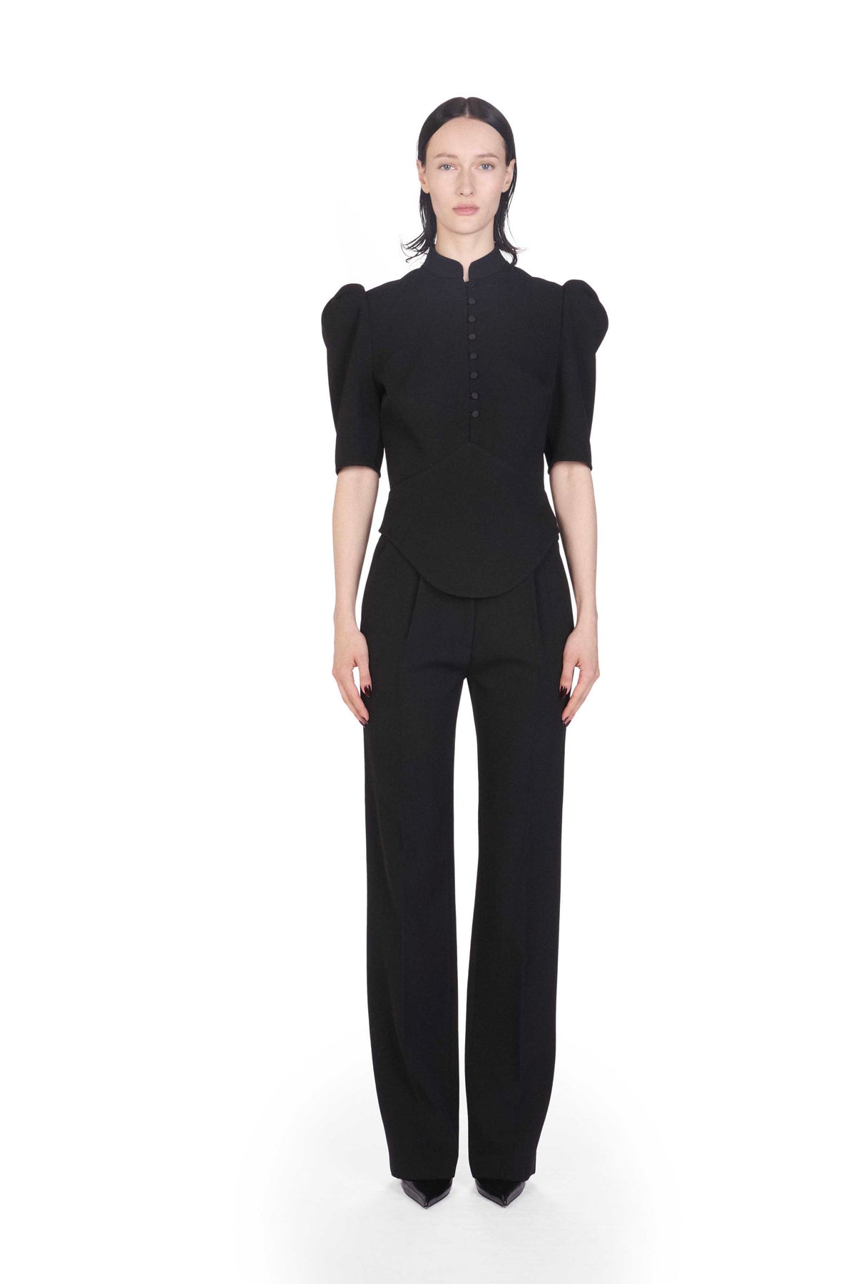 The Christi Top - S9 Black wool
