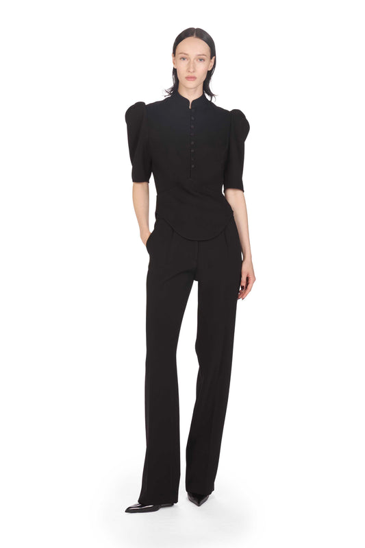 The Christi Top - S9 Black wool