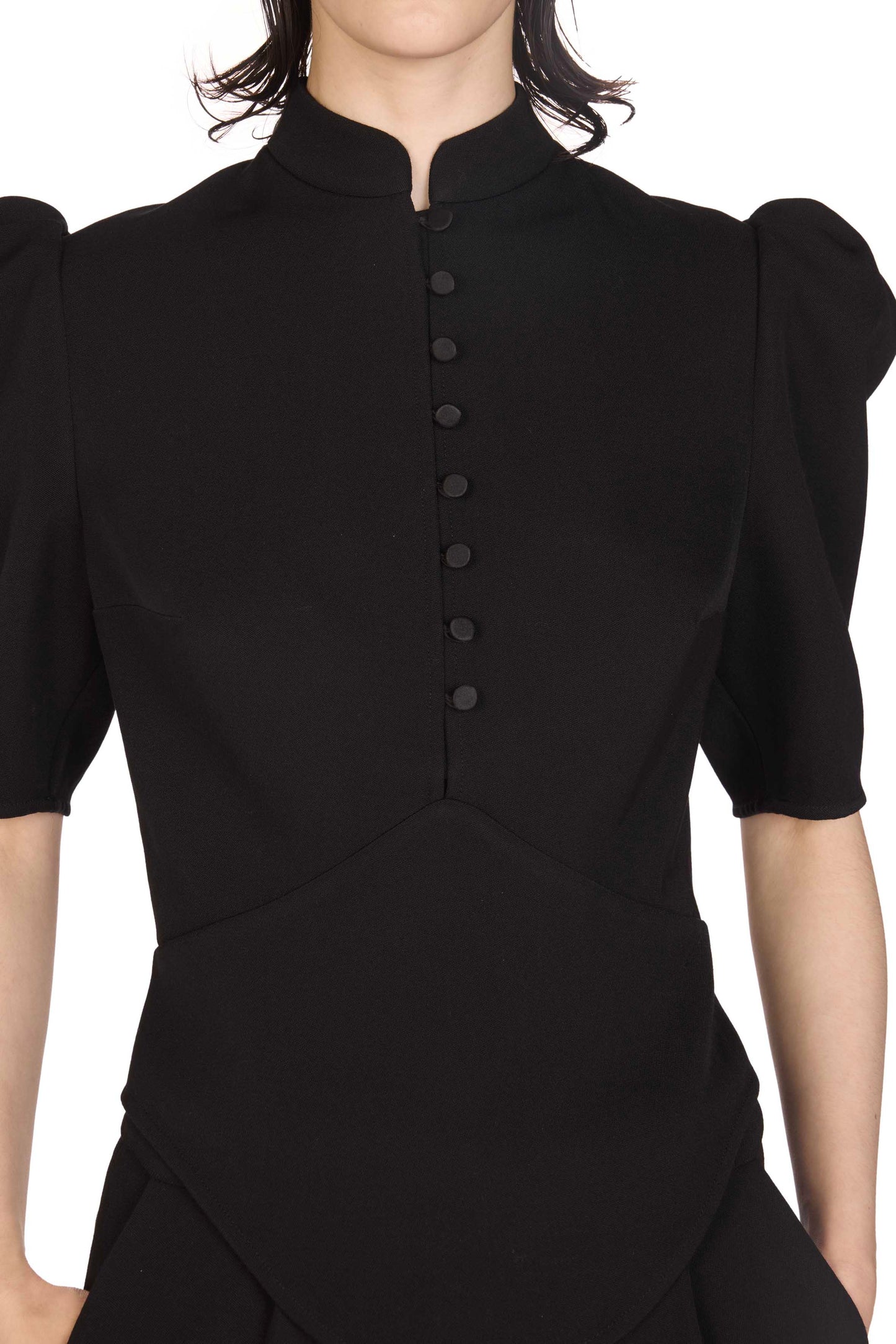 The Christi Top - S9 Black wool
