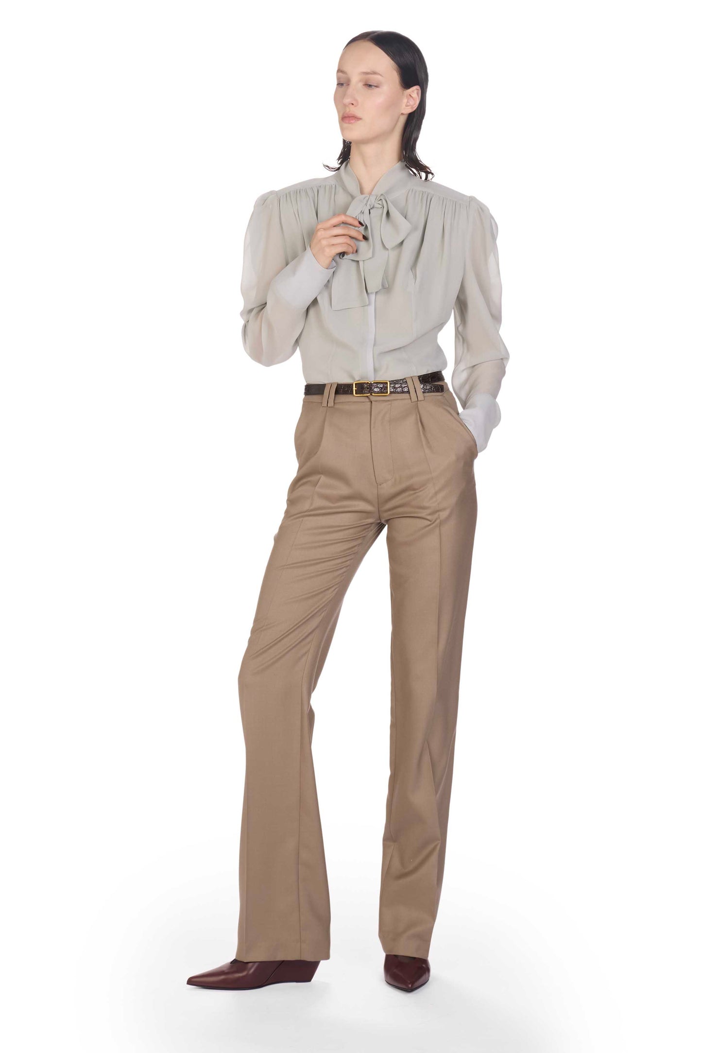 The Robi Top - S9 Celadon Opale georgette