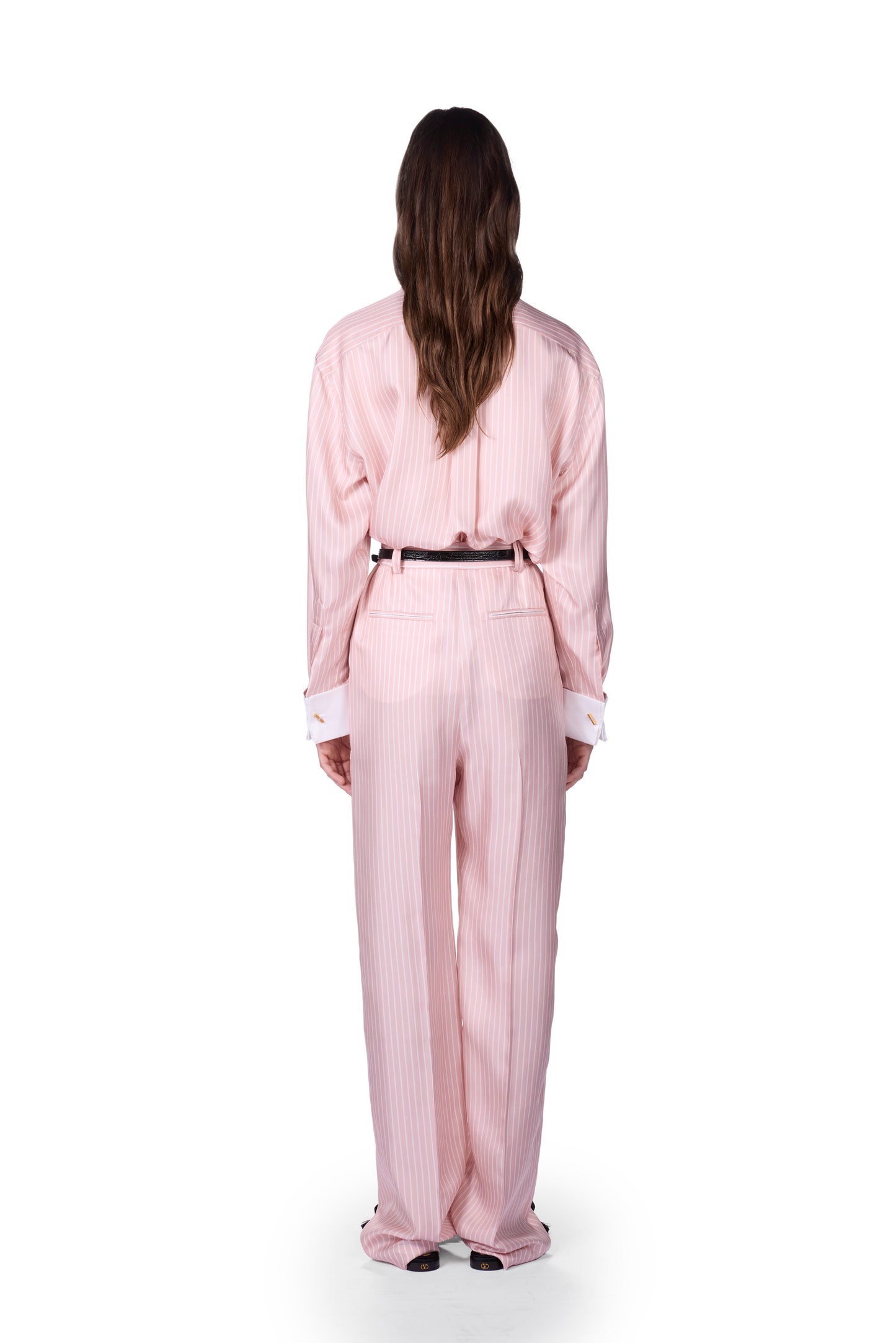 The Henri -  S8 Rose Striped Satin
