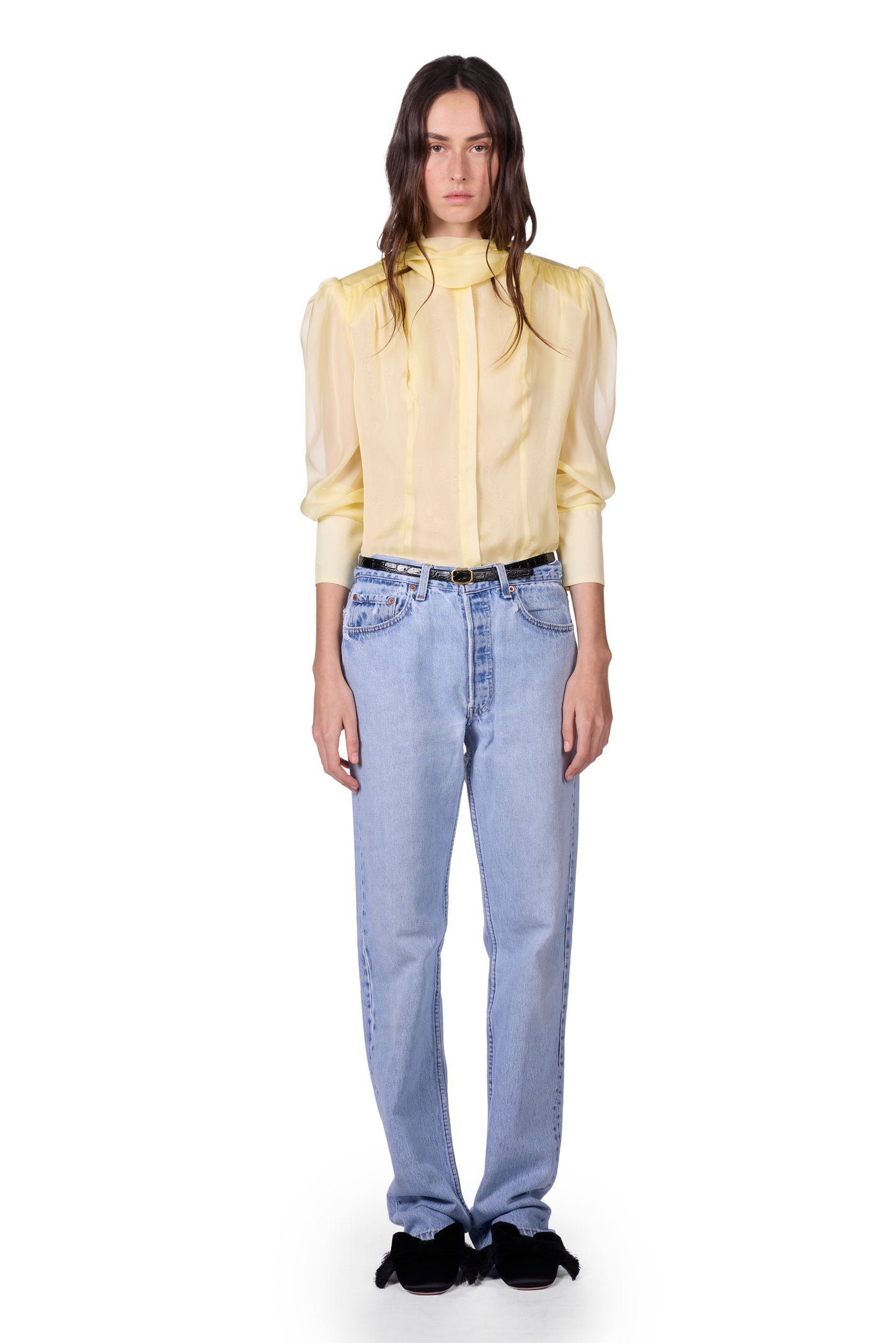 The Robi Top - Naples Yellow Chiffon