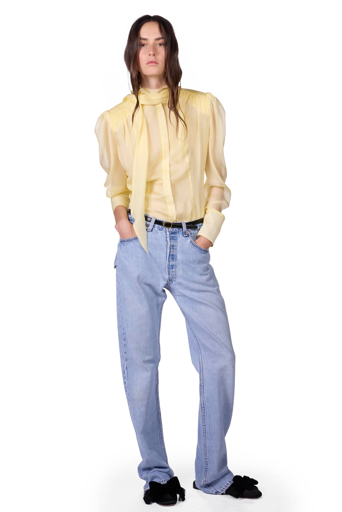 The Robi Top - Naples Yellow Chiffon