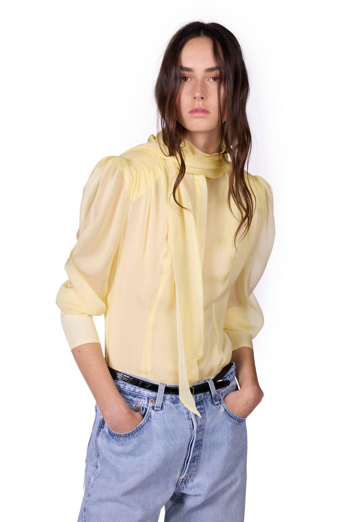 The Robi Top - Naples Yellow Chiffon