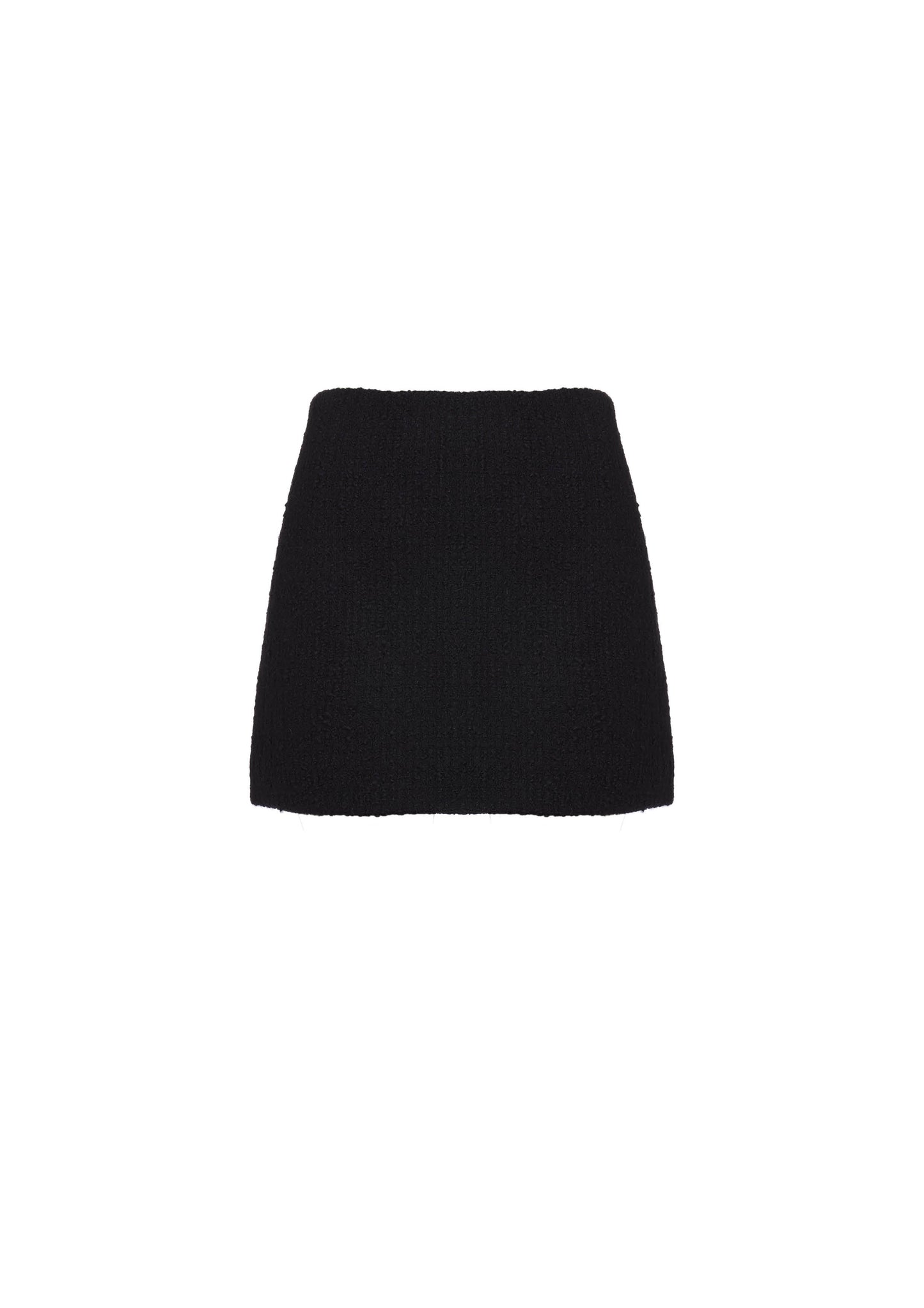 The Mini Skirt -  S8 Deep Black Tweed bouclé