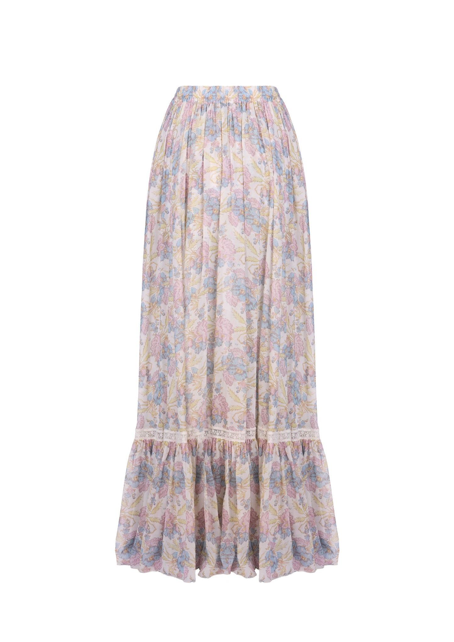 The Maxi Skirt - S8  Pressed Tuberose Print