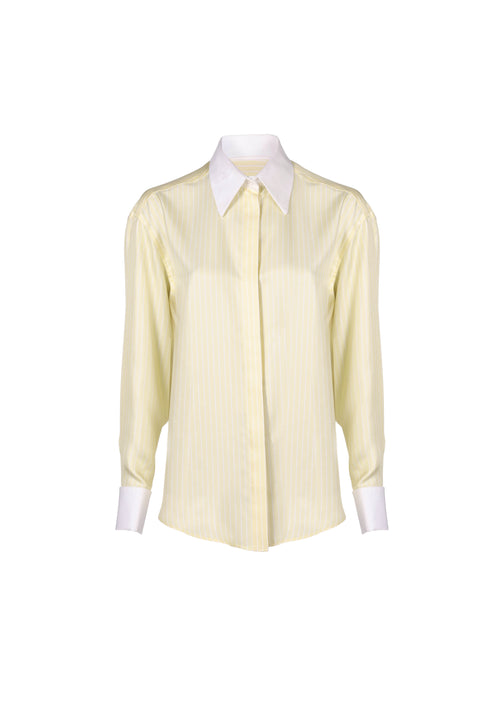 The Michi - Yellow Striped Satin