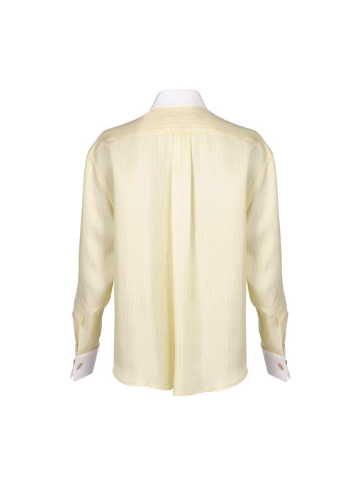 The Michi - Yellow Striped Satin