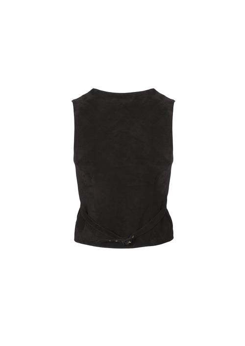 The Lenni Vest - S8 Black Suede