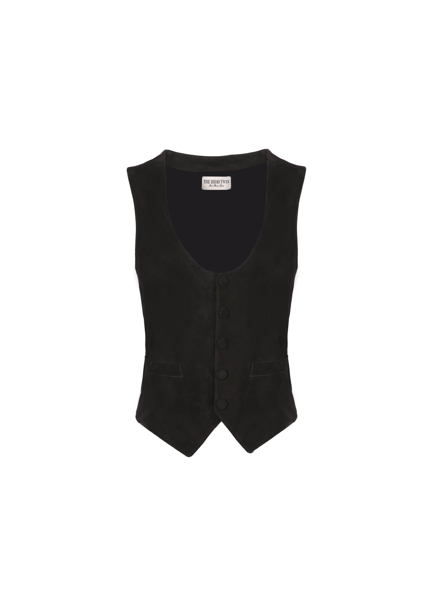 The Lenni Vest - Black Suede