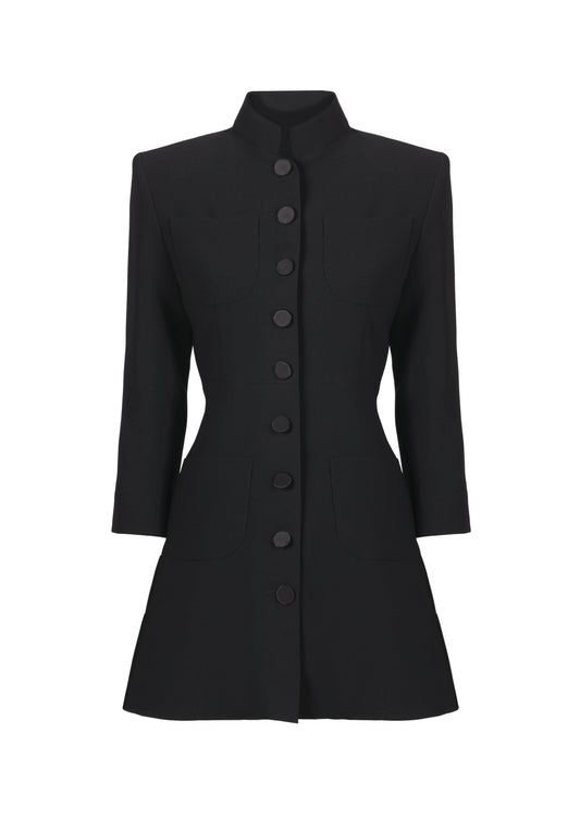 The Ceci - Deep Black Wool