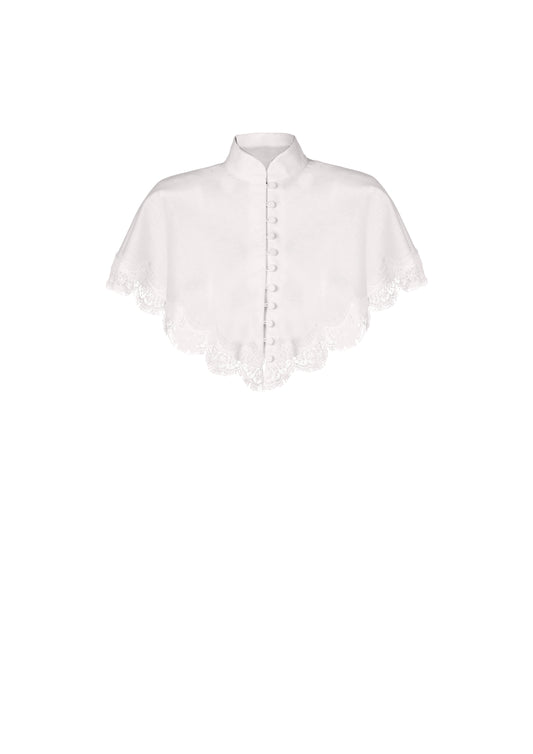 The Devi Top - Porcelain Linen