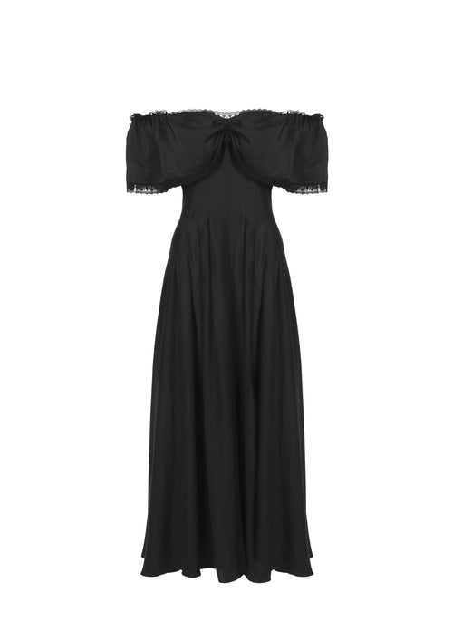 The Romi Long -  S8 Deep Black Satin
