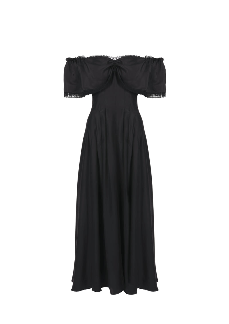 The Romi Long -  S8 Deep Black Satin