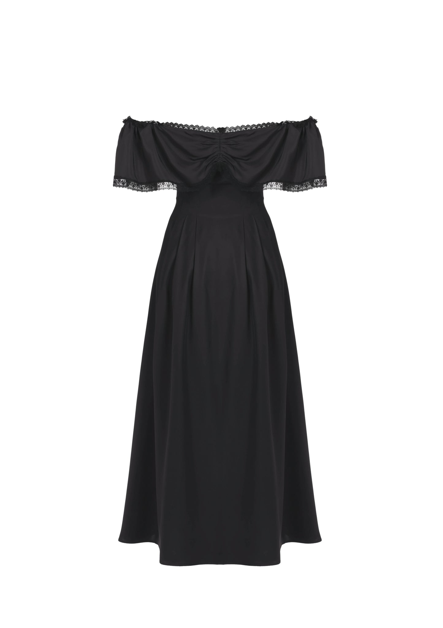 The Romi Long - Deep Black Satin
