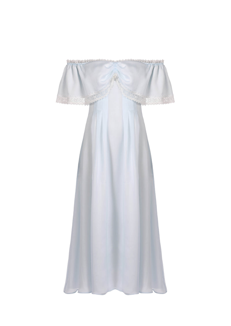 The Romi Long -  S8 Ice Blue Chiffon