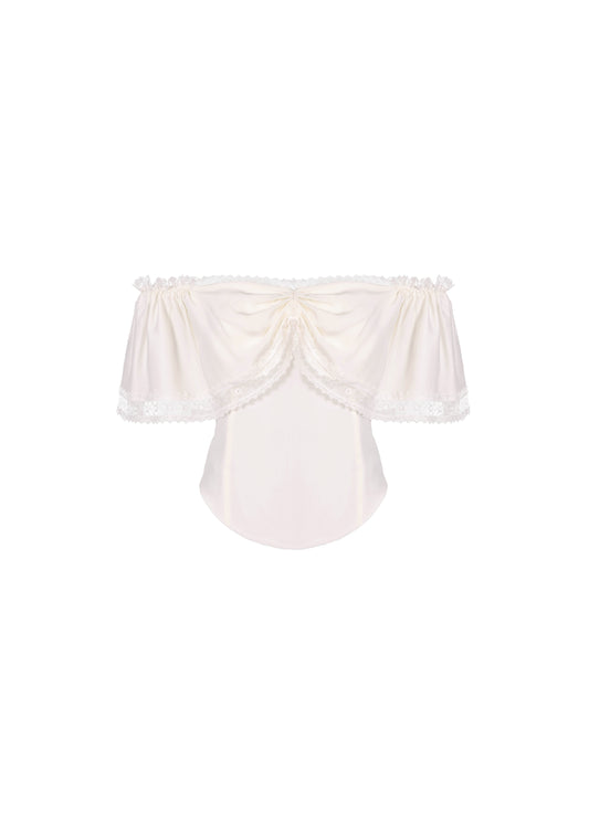 The Romi Top - Porcelain Satin