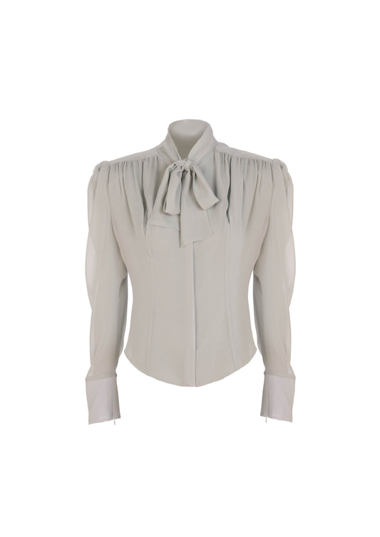 The Robi Top - S9 Celadon Opale georgette