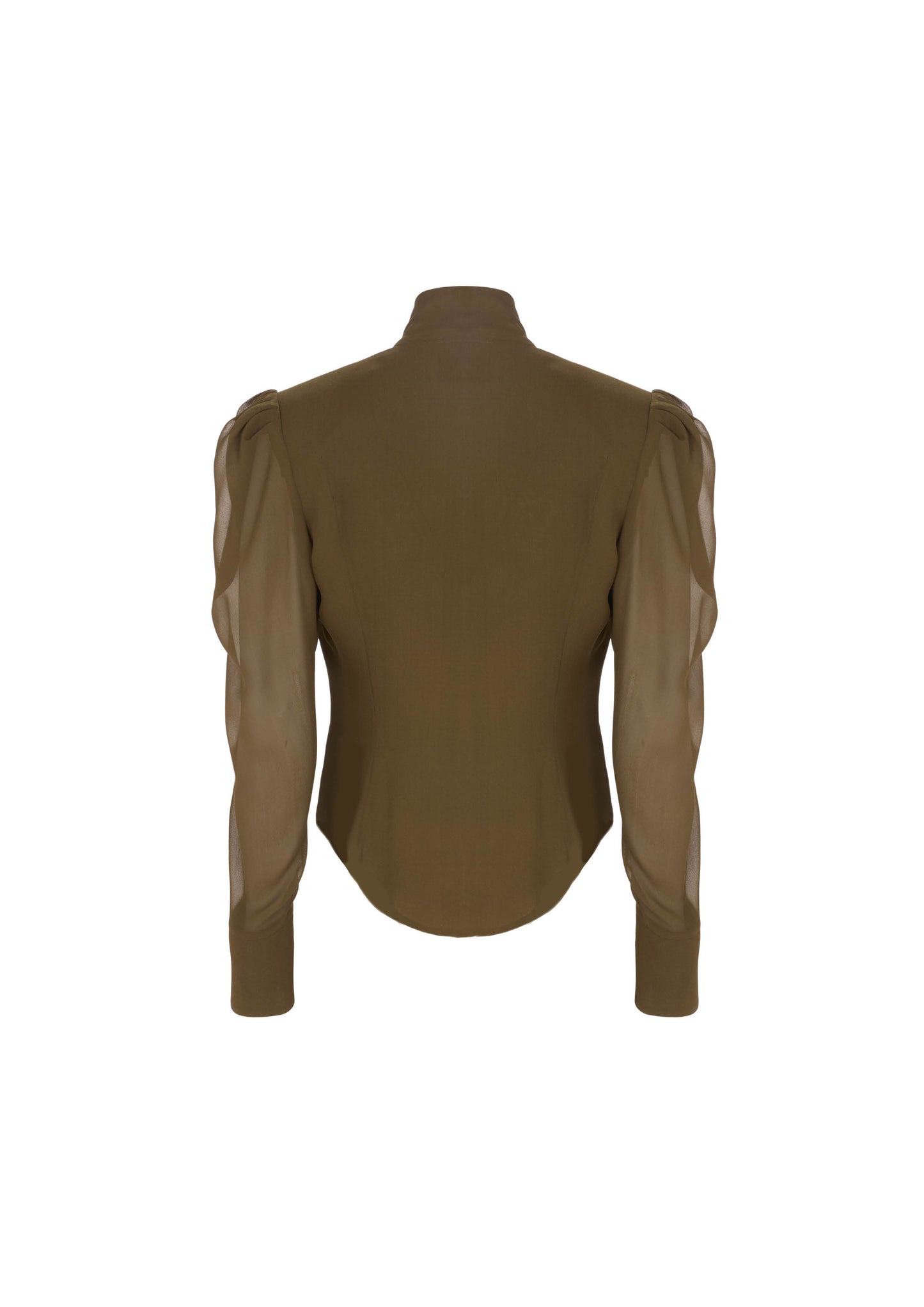 The Robi Top - S9 Kaki Archive georgette