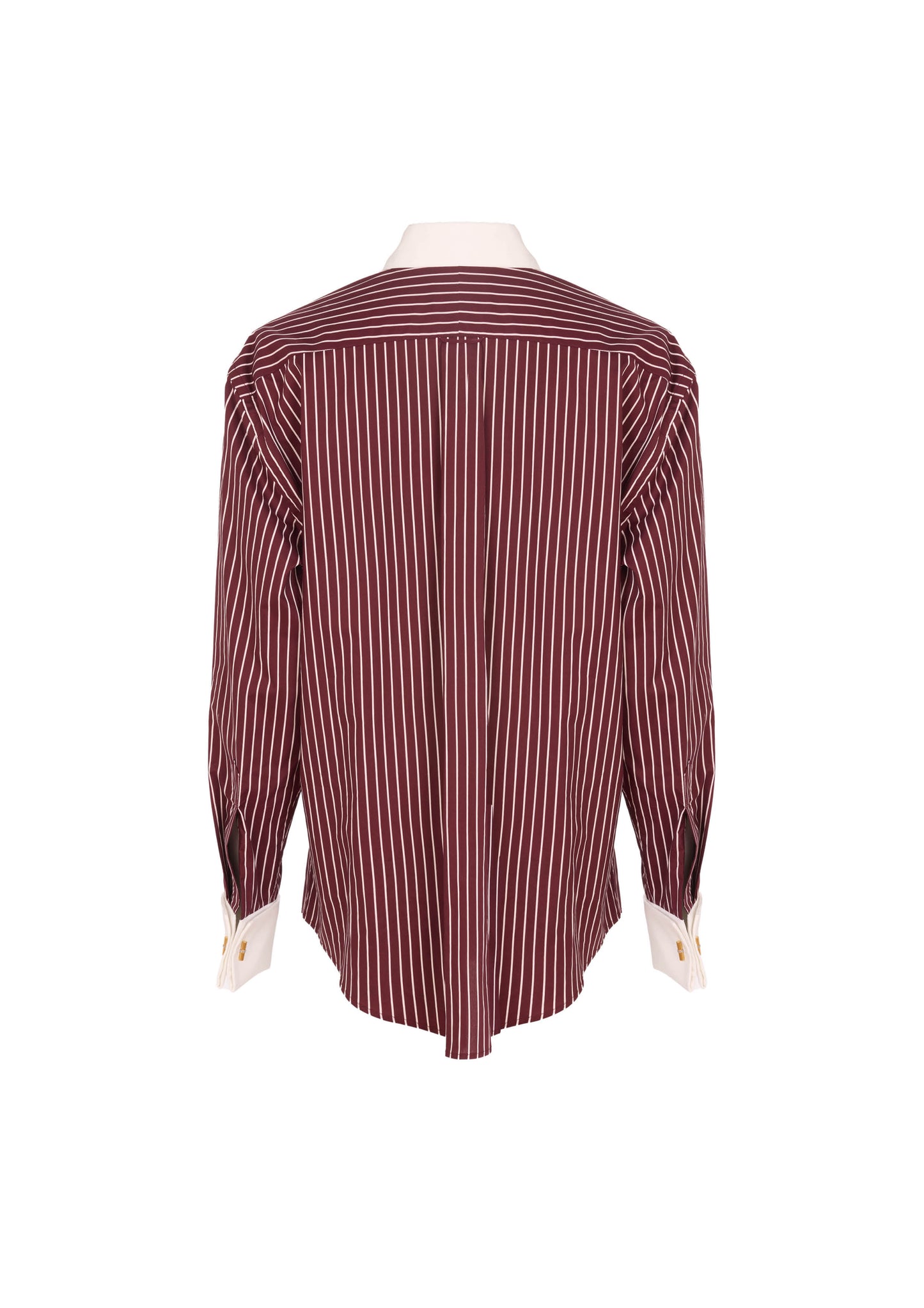The Michi -  S9 Bordeaux Empire and White Porcelain stripes