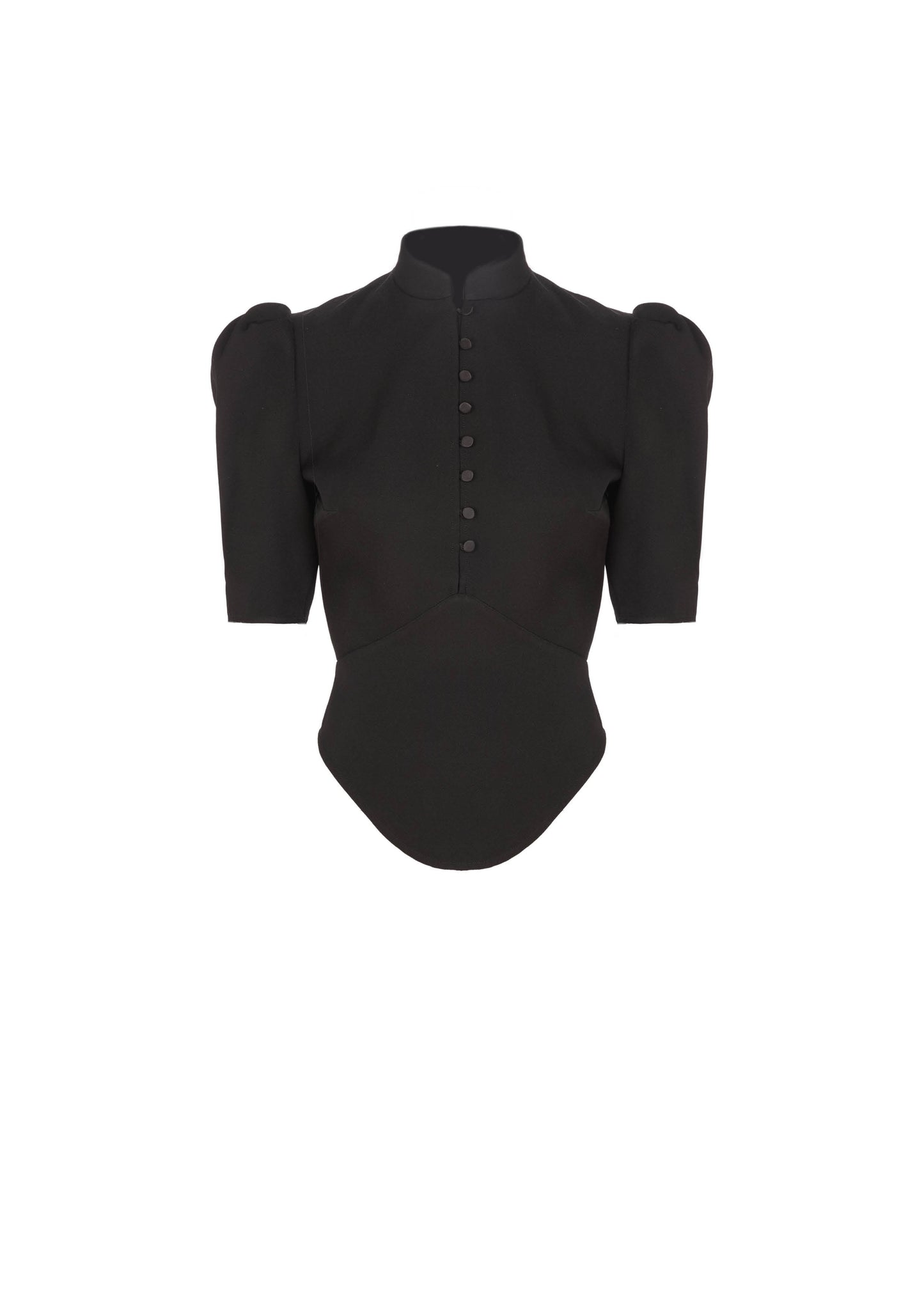 The Christi Top - S9 Black wool