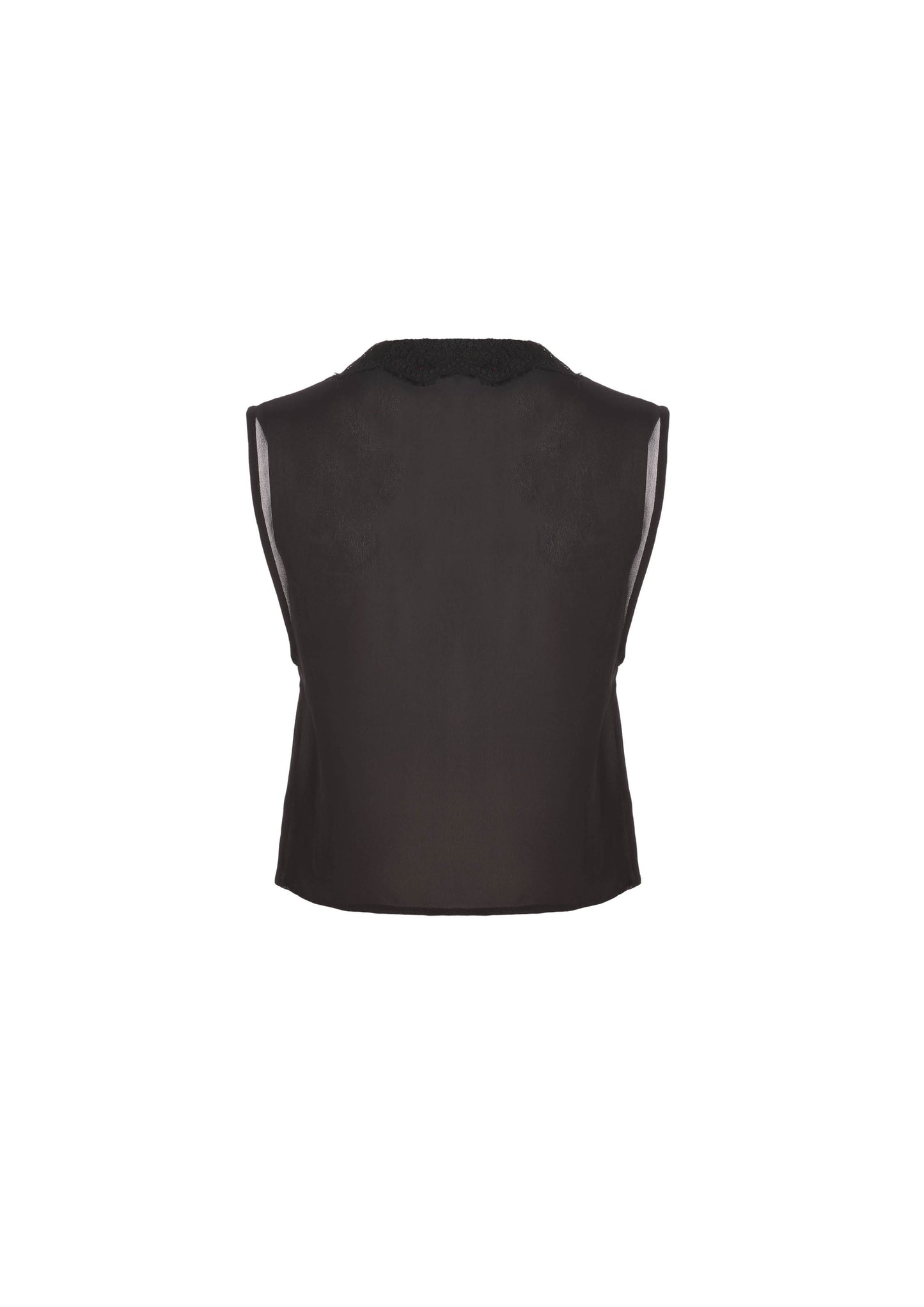 The Sophi Top - S9 Black Mousseline and Lace