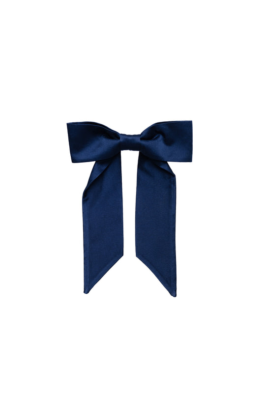 The Irish Twin - The Bowi Clip - Clip for hair - Sapphire blue viscose - silky fabric - Made in France - Made in Paris - Handmade in Paris - Designed in Paris - Handcrafted - Be my Guest - Made to love and to last - Unique piece made by hand - original and special for Host Wear by The Irish Twin - created by Jill Bauwens