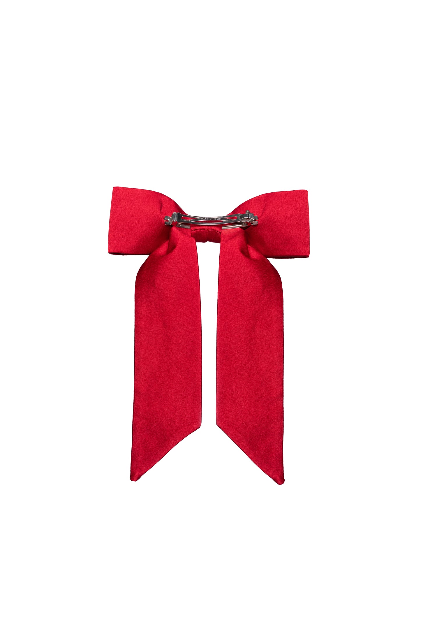 The Irish Twin - The Bowi Clip - Clip for hair - Ruby red viscose - silky fabric - Made in France - Made in Paris - Handmade in Paris - Designed in Paris - Handcrafted - Be my Guest - Made to love and to last - Unique piece made by hand - original and special for Host Wear by The Irish Twin - created by Jill Bauwens