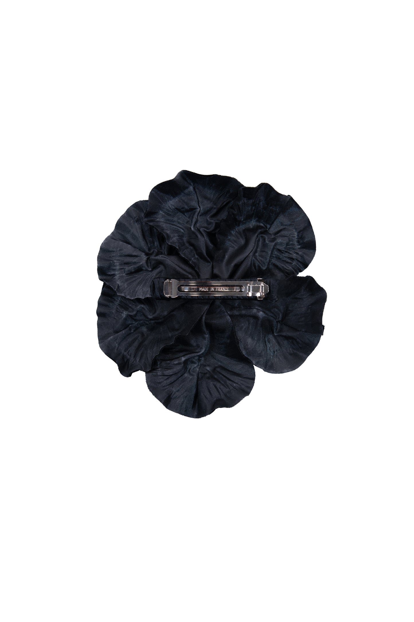 The Irish Twin - Anemone flower claw clip for hair - black velvet fabric - emerald cut crystal embroidered - Made in France - Made in Paris - Handmade in Paris - Designed in Paris - Handcrafted - Be my Guest - Made to love and to last - Unique piece made by hand - original and special for Host Wear by The Irish Twin - created by Jill Bauwens