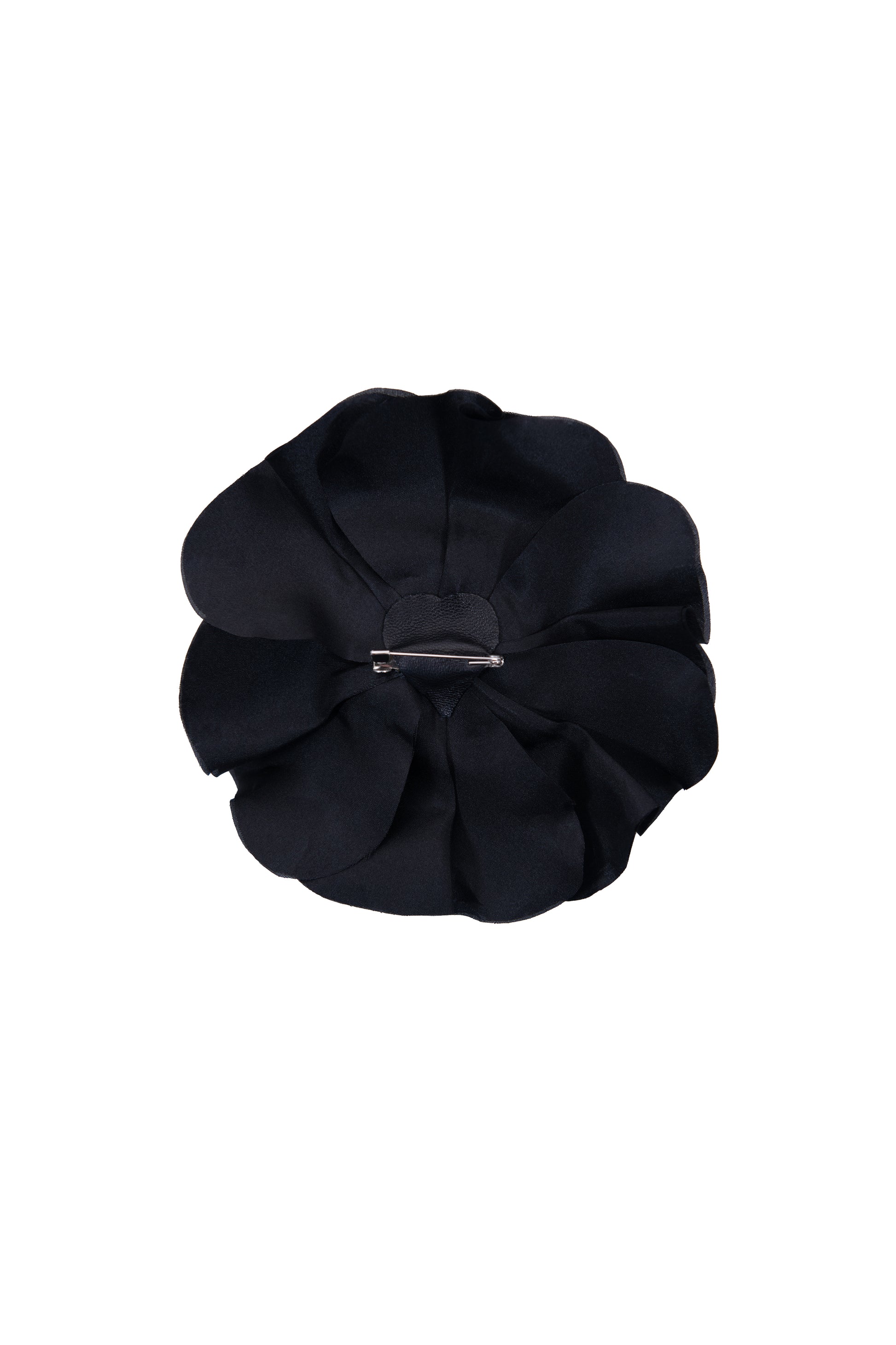 The Irish Twin - Anemone flower Brooch - black Silk fabric - Made in France - Made in Paris - Handmade in Paris - Designed in Paris - Handcrafted - Be my Guest - Made to love and to last - Unique piece made by hand - original and special for Host Wear by The Irish Twin - created by Jill Bauwens